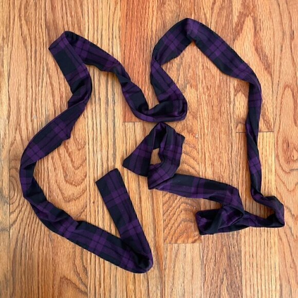 TORRID 2 Plus Size Purple Plaid Studio Wrap Dress Black Surplice 3/4 Sleeve 2X - Picture 16 of 16